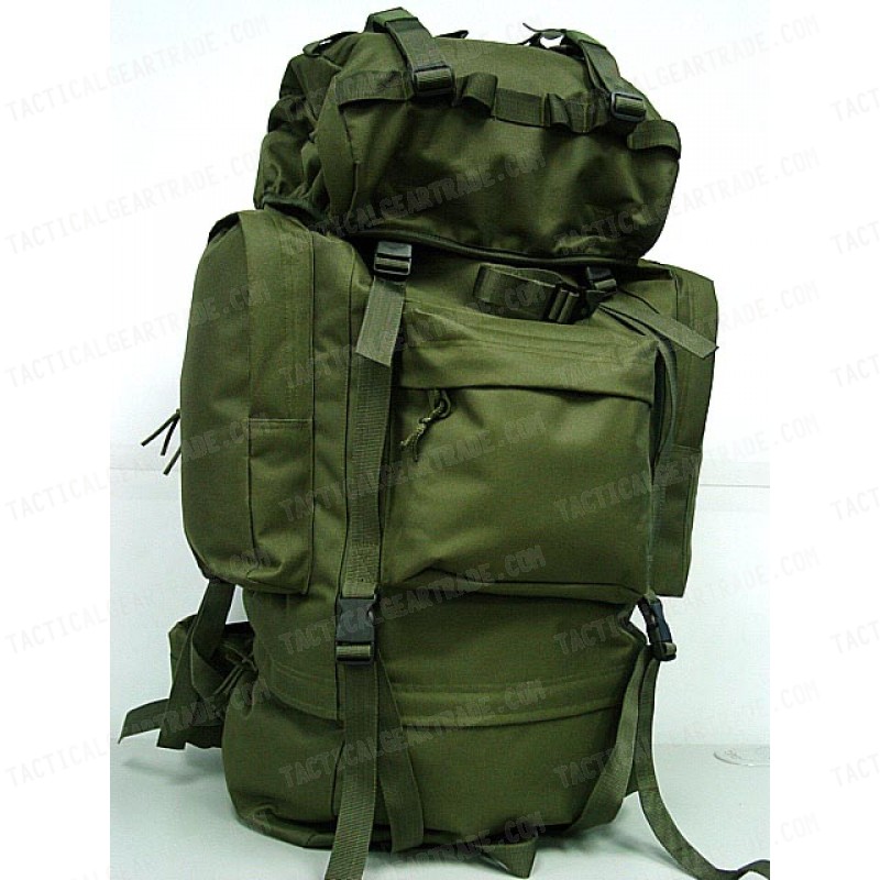 65L Combat Rucksack Camping Backpack OD