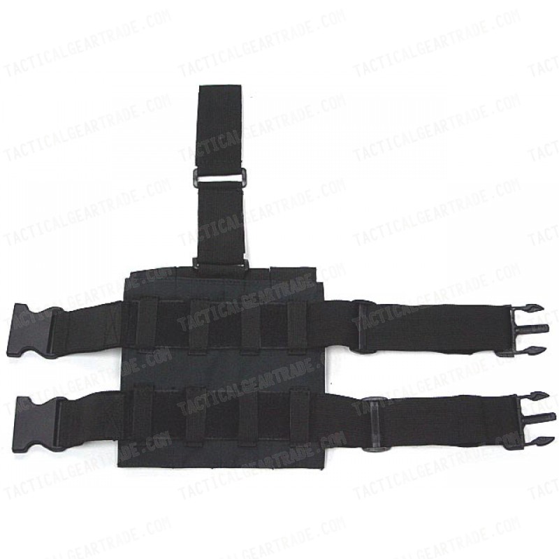 Quadruple MP5 Magazine Drop Leg Pouch Black