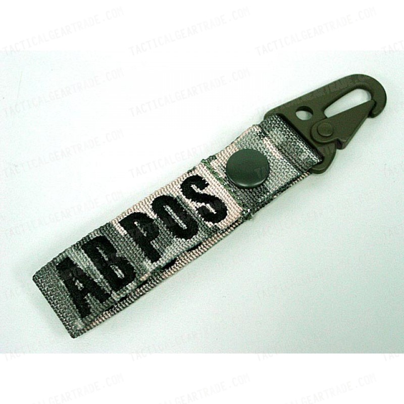 AB POS Blood Type Identification Strap Digital ACU Camo