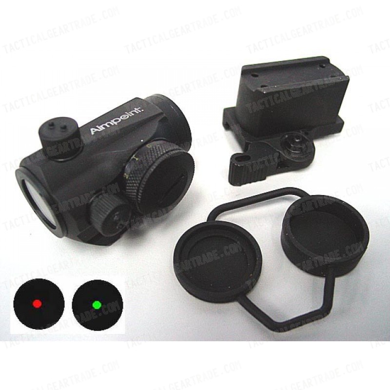 1x24 Micro T-1 Red/Green Dot Sight Scope w/QD High Mount