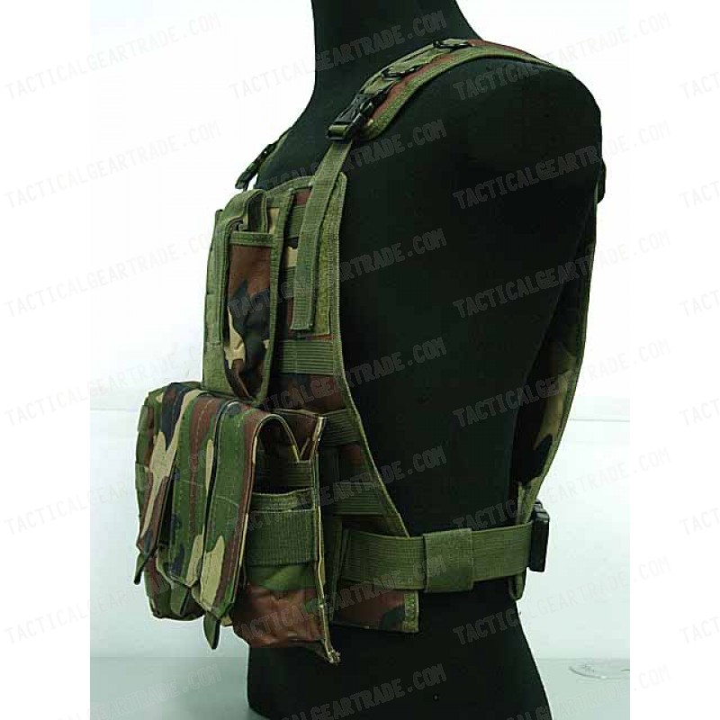 US Marine Assault Molle Plate Carrier Vest Camo Woodland