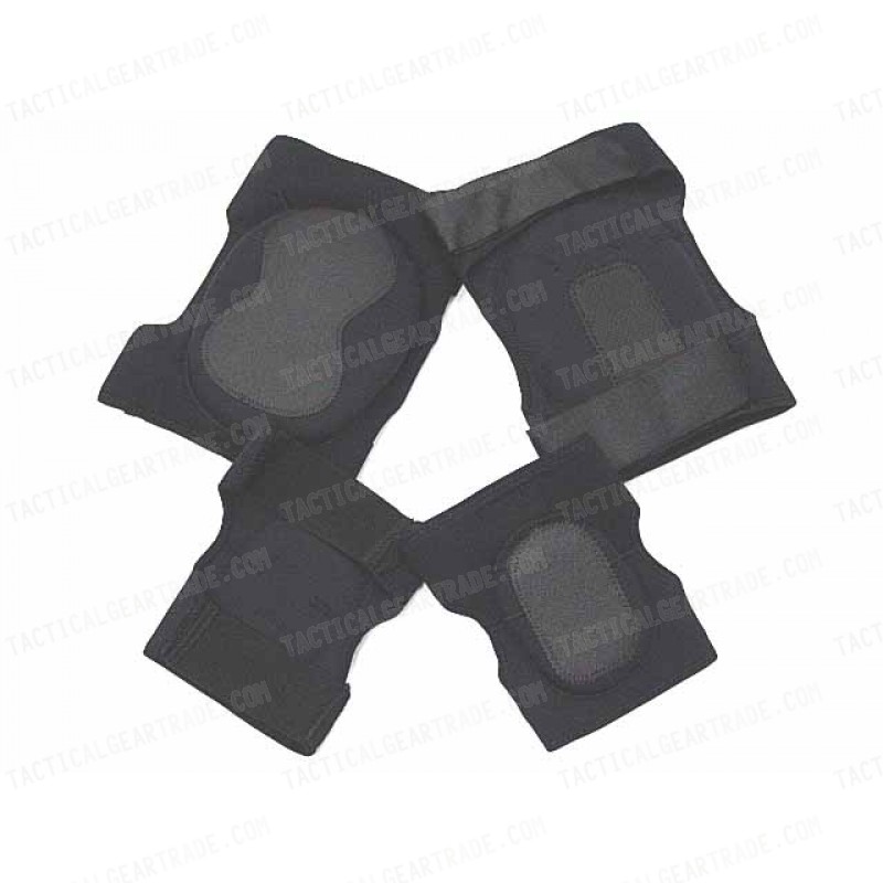 Airsoft Paintball Neoprene Knee & Elbow Pads Black