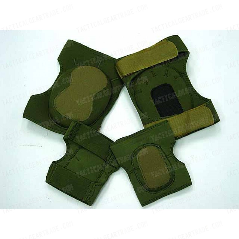 Airsoft Paintball Neoprene Knee & Elbow Pads OD