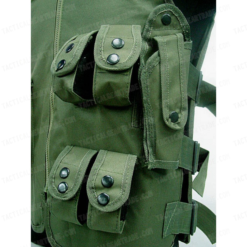 SWAT Airsoft Wargame Combat Tactical Assault Vest OD