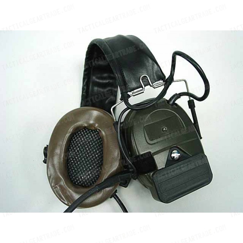 Element Comtac I Style Headset OD for ICOM PTT 2 Pin Radio - Z054 & Z113 (PTT)