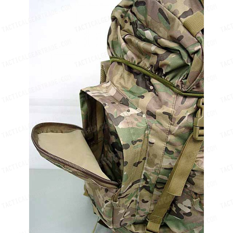 65L Combat Rucksack Camping Backpack Multi Camo