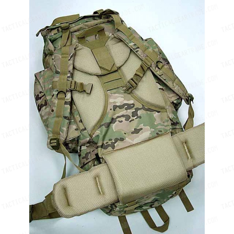 65L Combat Rucksack Camping Backpack Multi Camo
