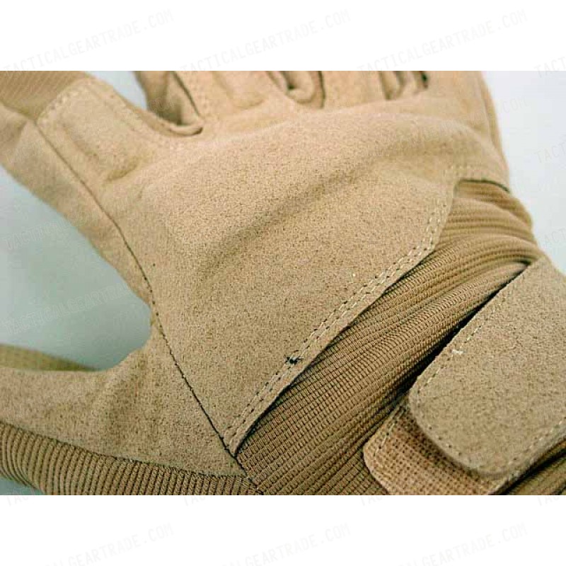 Special Operation Tactical Full Finger Assault Gloves Tan