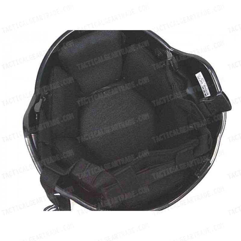 CGF Early MSA Black MICH ACH TC2000 TC2001 Helmet – 4-Point Chin Strap H Harness, Original Militaria