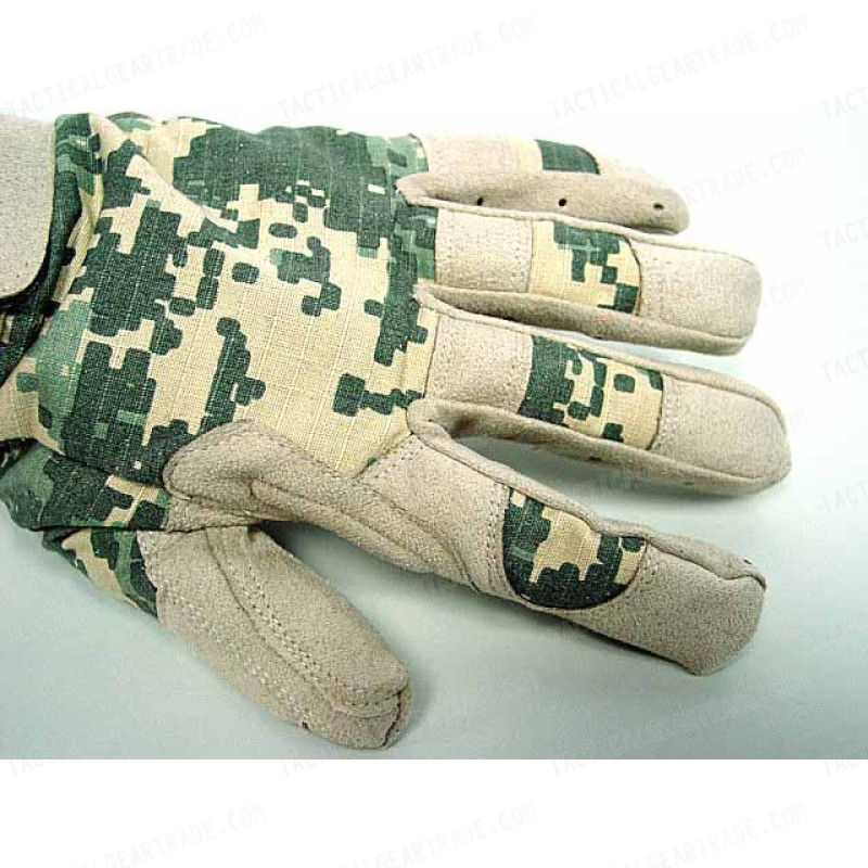 Full Finger Light Weight Duty Gloves Digital ACU Camo