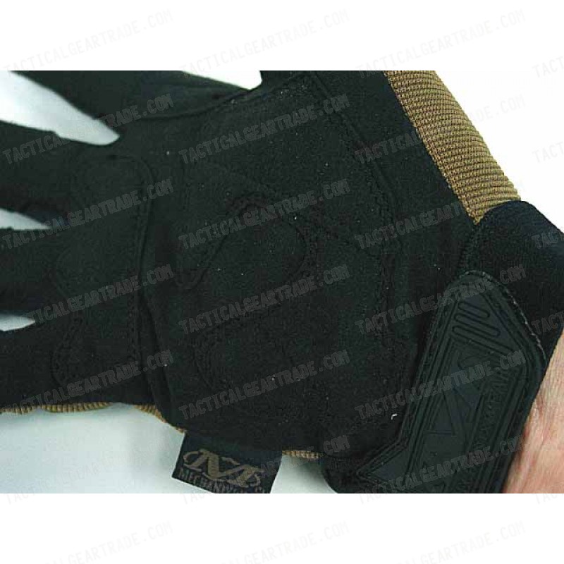 Full Finger Airsoft Tactical M-Pact Style Gloves Coyote Brown