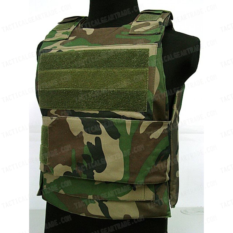 Black Hawk Down Body Armor Plate Carrier Vest Camo Woodland