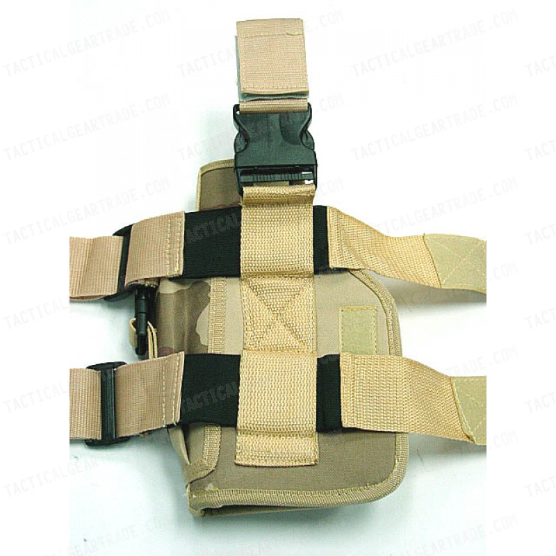 Univeral Drop Leg Large Pistol Frame Holster Desert Camo