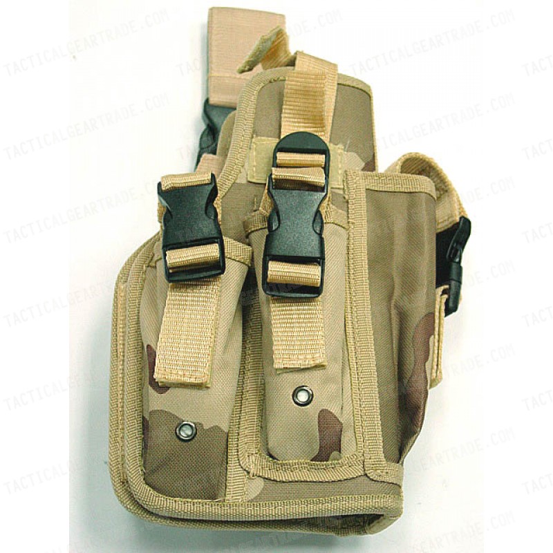 Univeral Drop Leg Large Pistol Frame Holster Desert Camo