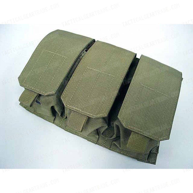 Flyye 1000D Molle Triple M4/M16 Magazine Pouch Khaki