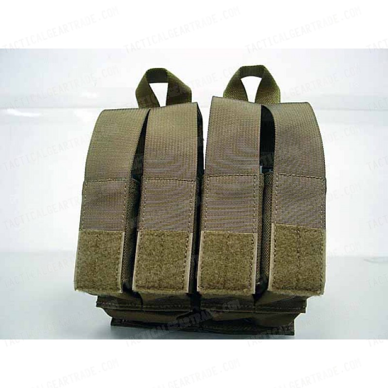 Flyye 1000D Molle Double M4 + Quad Pistol Mag Pouch Coyote Brown
