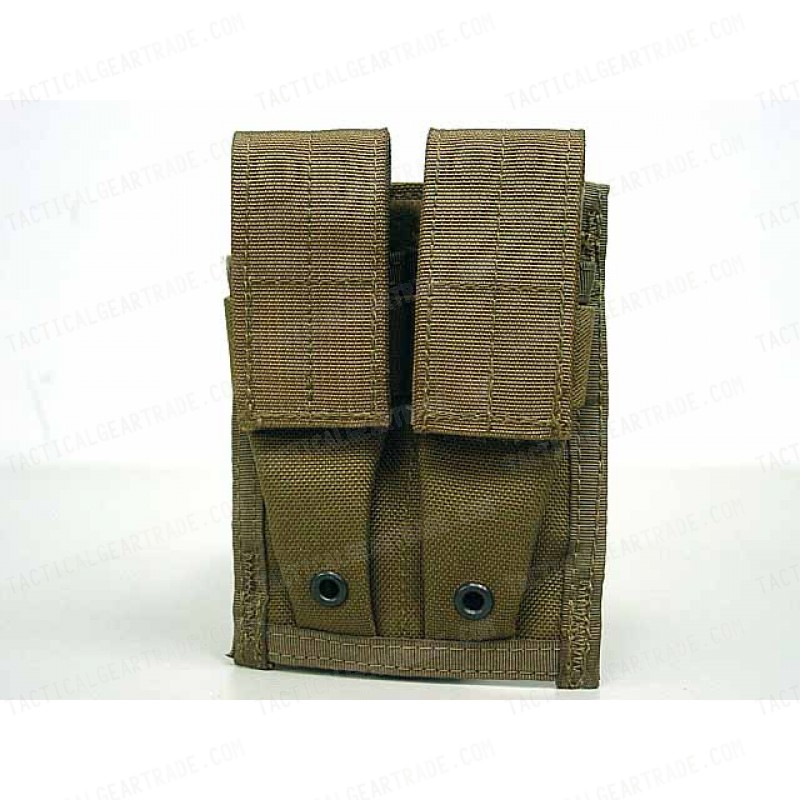 Flyye 1000D Molle Double 9mm Pistol Magazine Pouch Coyote Brown