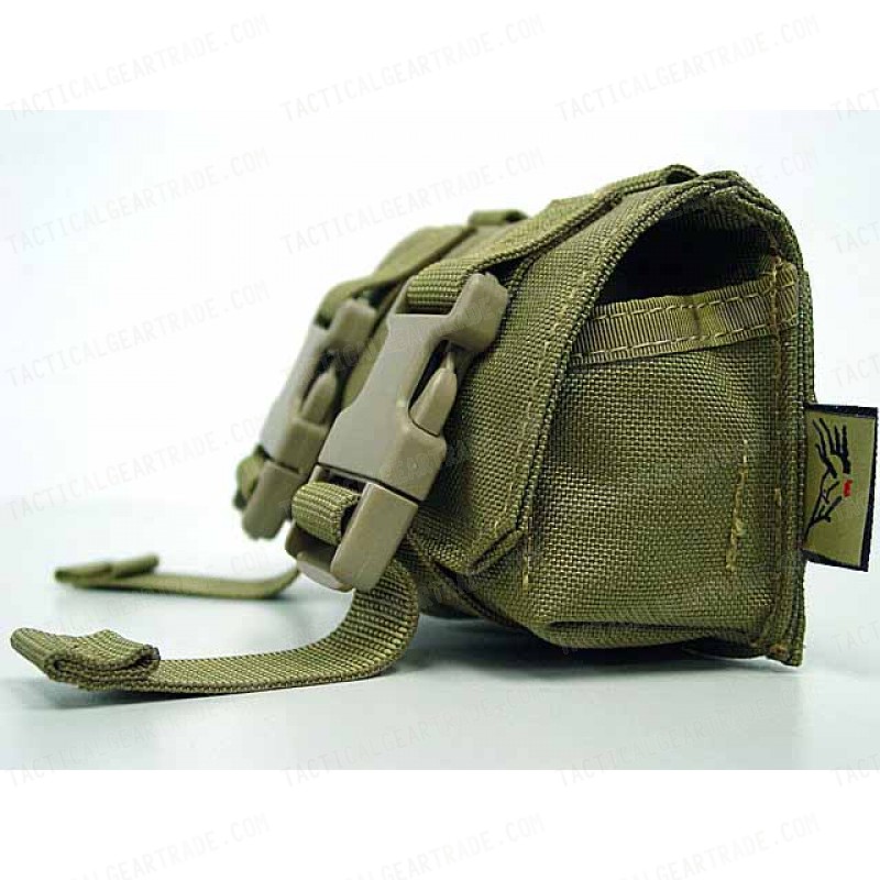 Flyye 1000D Molle Double Frag Grenade Pouch Khaki