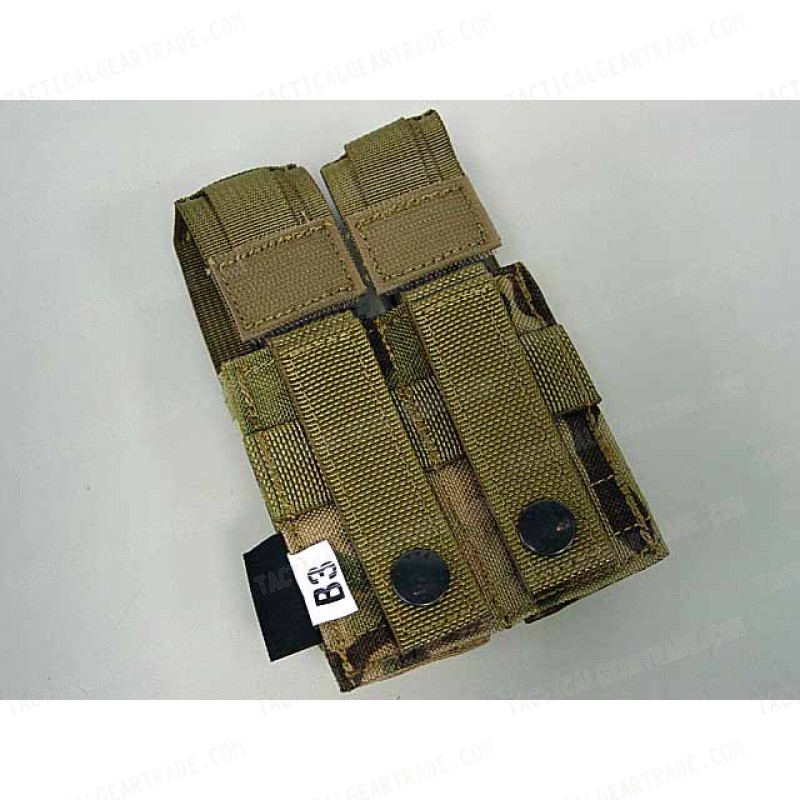 Flyye 500D Molle Double .45 Pistol Magazine Pouch Multicam