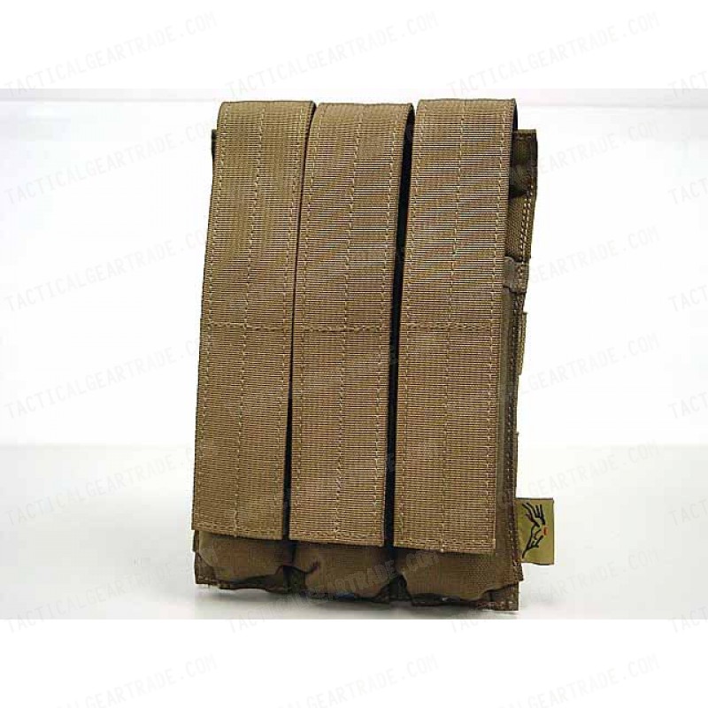 Flyye 1000D Molle Triple MP5 Magazine Pouch Coyote Brown