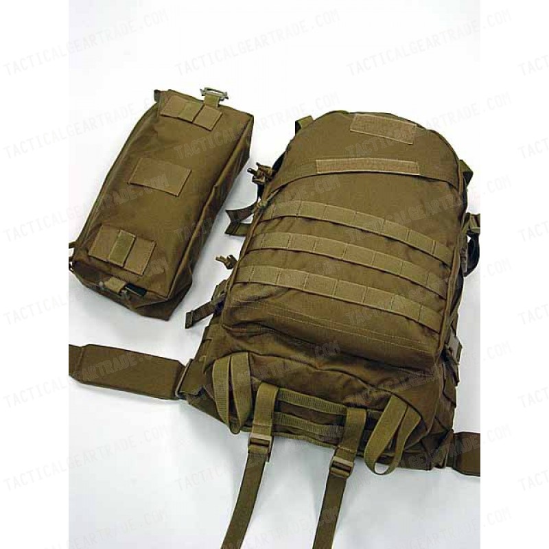 Flyye 1000D Molle AIII 3 Day Backpack w/Extra Pack Coyote Brown