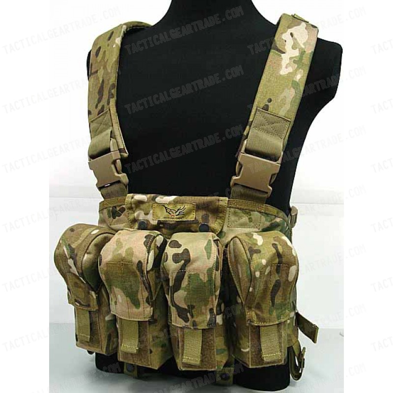 Flyye 500D Tactical LBT AK Magazine Chest Rig Vest Multicam