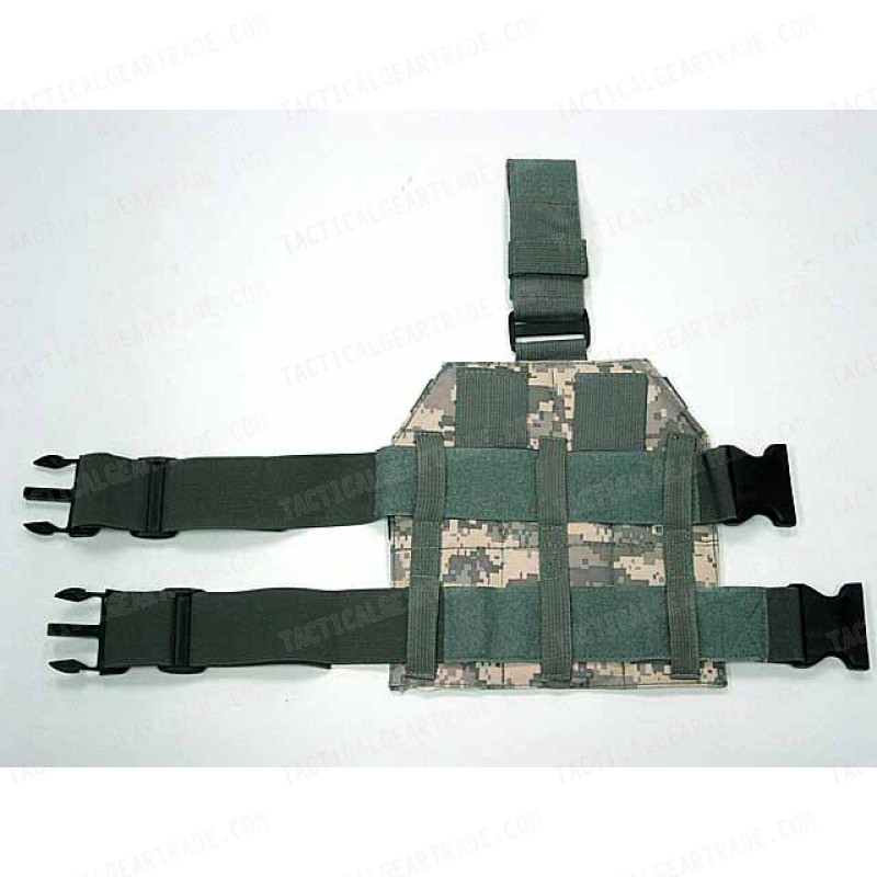 Molle Drop Leg Platform Panel w/Pistol Holster Digital ACU Camo