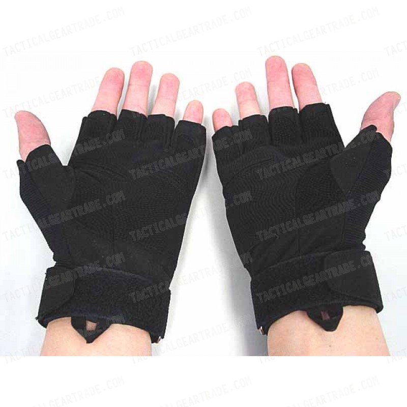 Special Operation Tactical Half Finger Assault Gloves Black