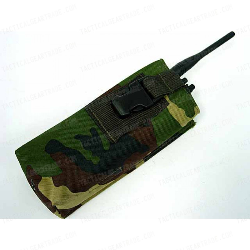 Molle Large Radio/Walkie Talkie Pouch Camo Woodland