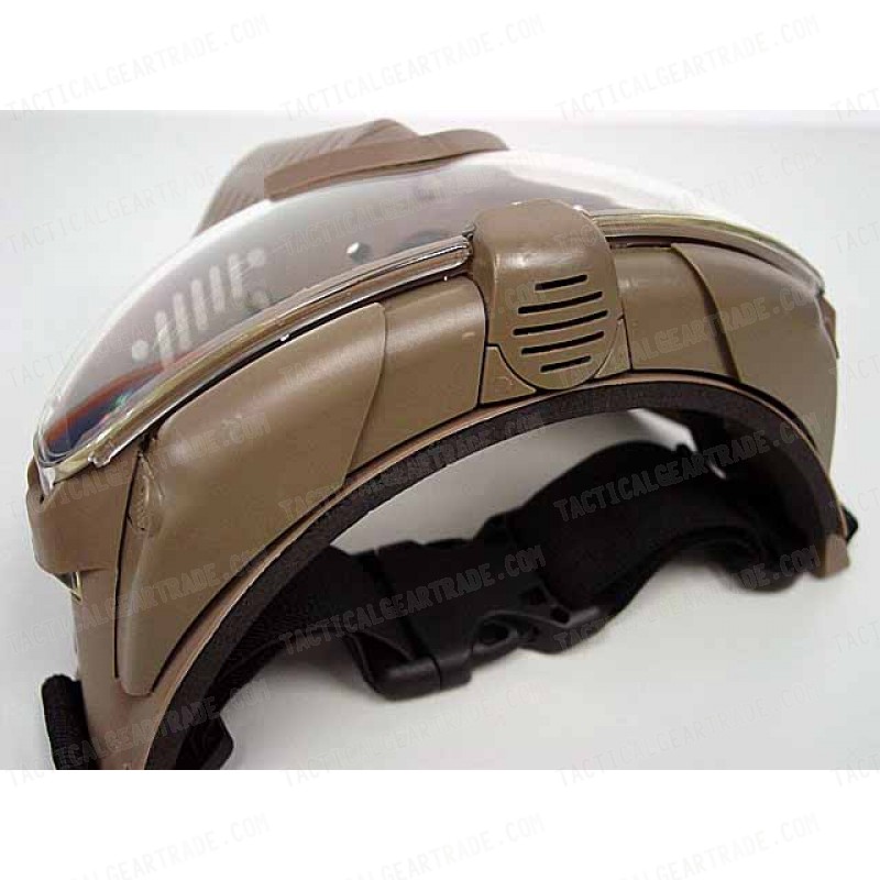 BATTLEAXE Pro-Goggle Full Face Mask with Fan Tan