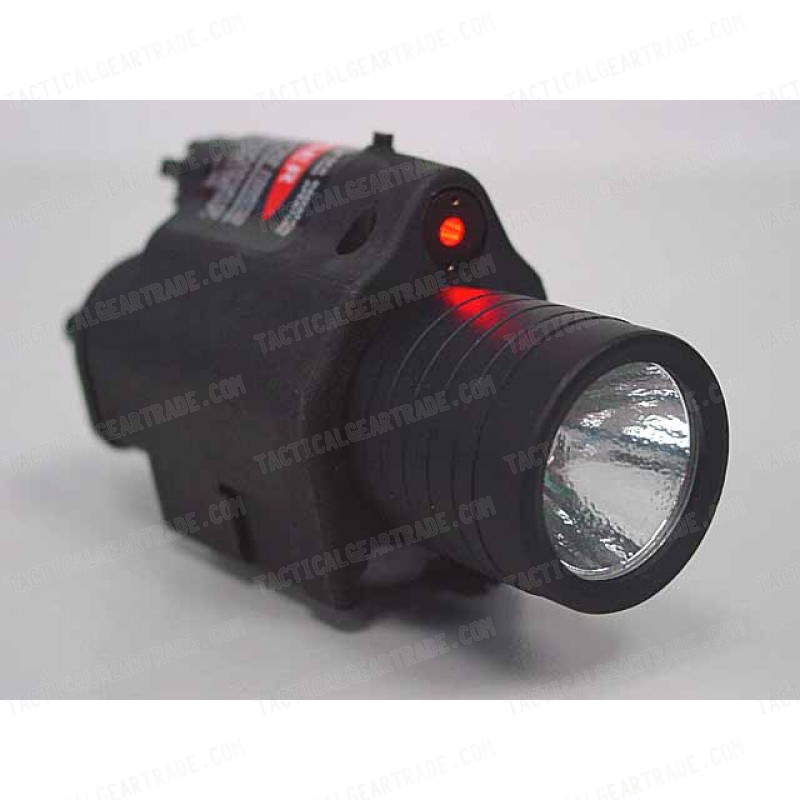 M6 6V 180Lm QD LED Tactical Flashlight & Red Laser Sight Black