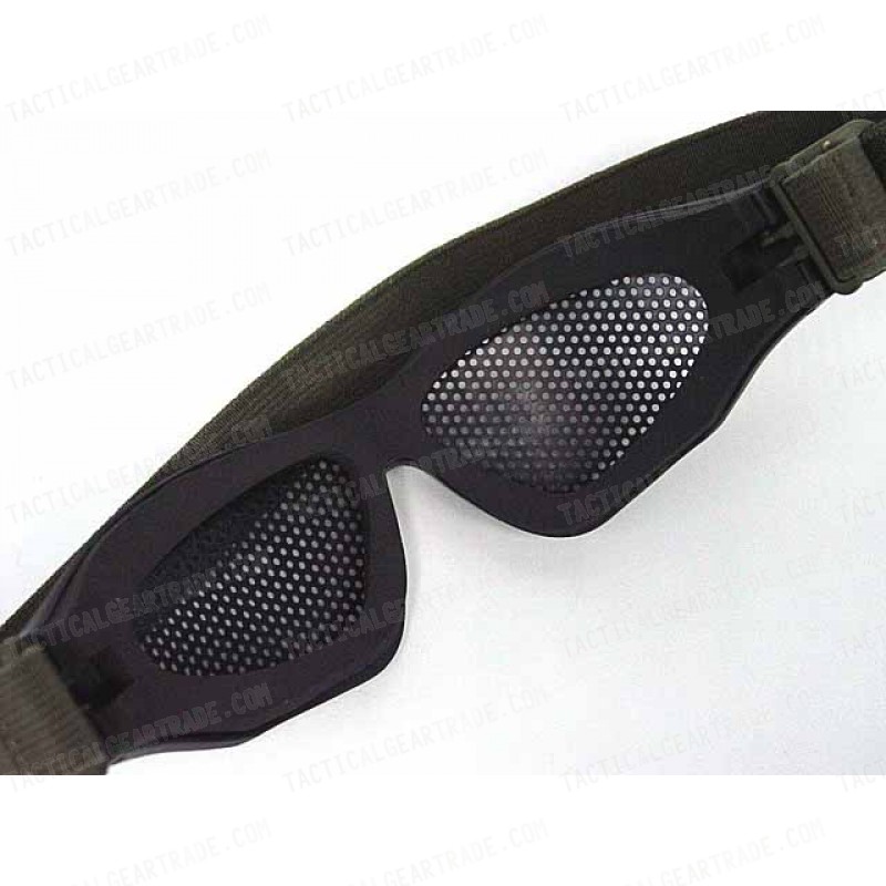 Airsoft Paintball No Fog Metal Mesh Goggle Glasses Black