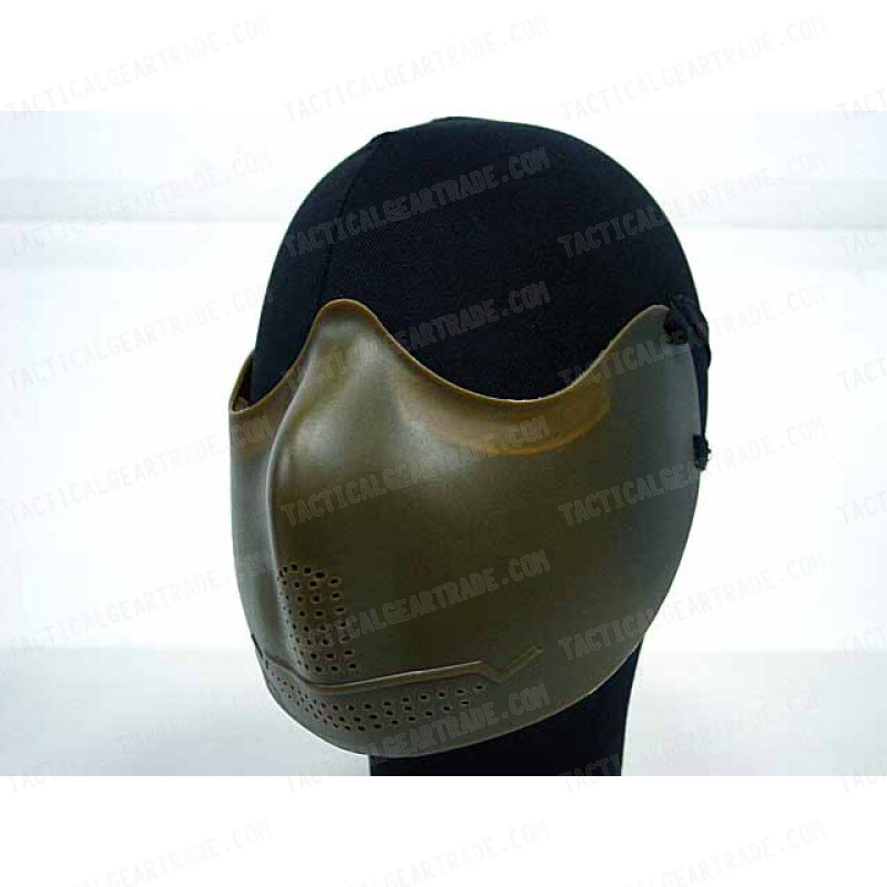 Airsoft X-Eye Half Face Mouth Protector Iron Mask OD