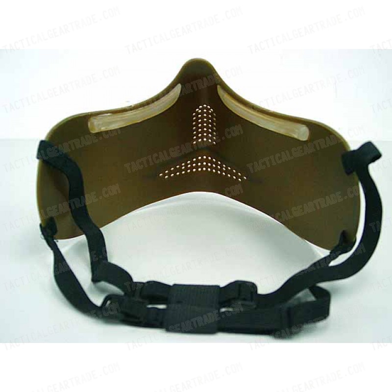 Airsoft X-Eye Half Face Mouth Protector Iron Mask OD