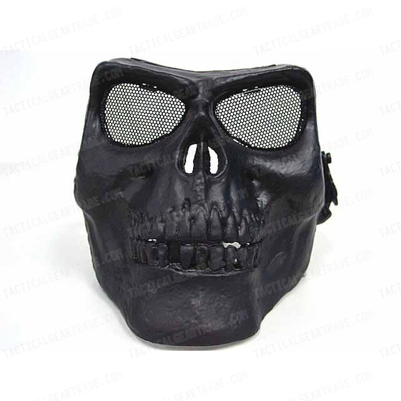 Airsoft Skull Skeleton Full Face Protector Mask Black