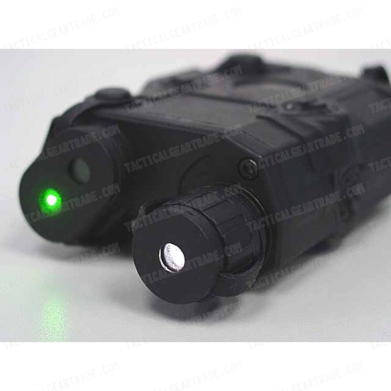 PRO&T AN/PEQ-15 Green Dot Laser & LED Flashlight Black