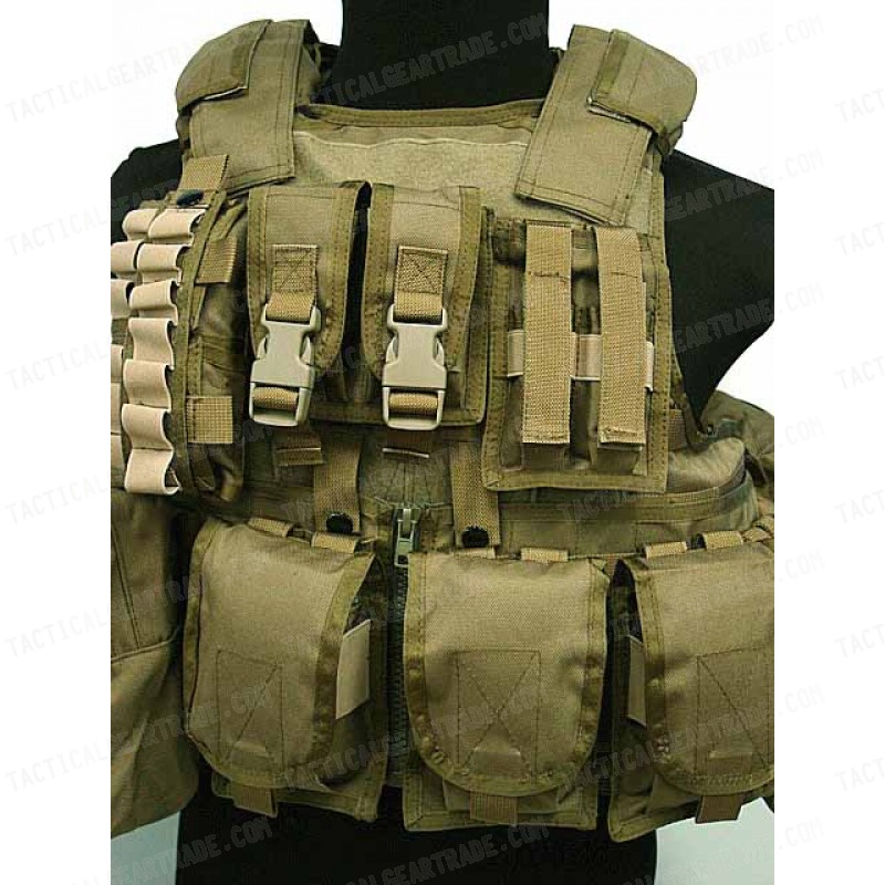 Molle 900D RAV Tactical Carrier Vest with 20 Pouch Coyote Brown