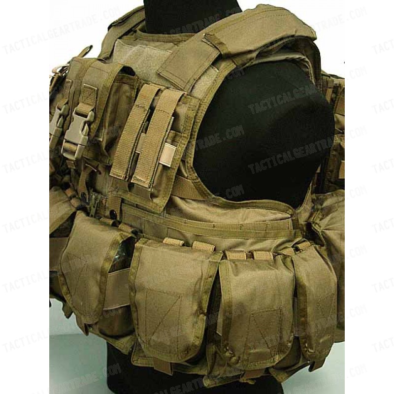 Molle 900D RAV Tactical Carrier Vest with 20 Pouch Coyote Brown