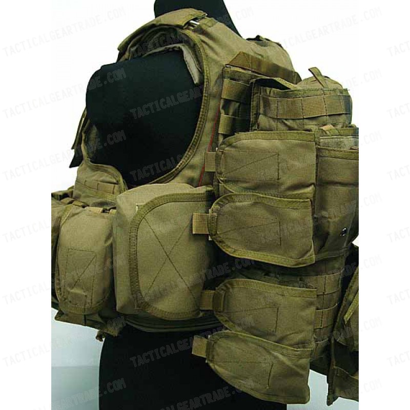 Molle 900D RAV Tactical Carrier Vest with 20 Pouch Coyote Brown