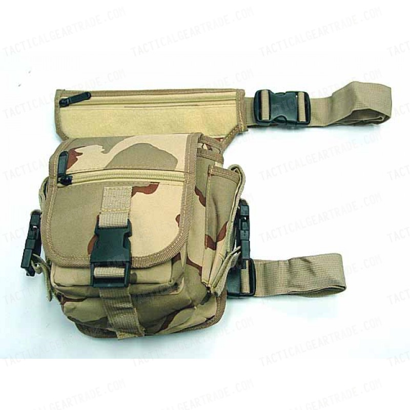 Drop Leg Utility Waist Pouch Carrier Bag Desert Camo