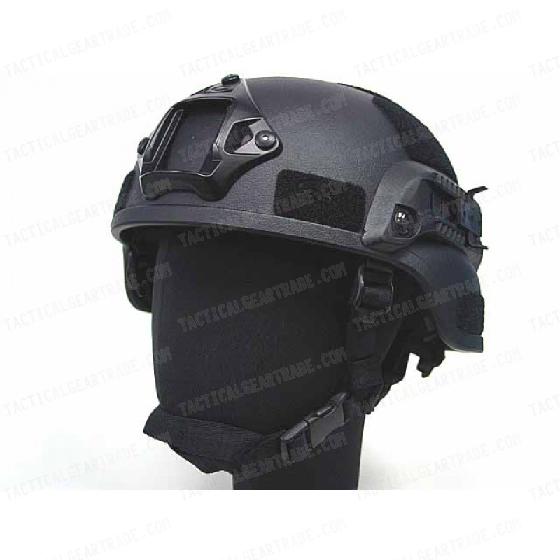 MICH TC-2000 ACH Helmet with NVG Mount & Side Rail Black