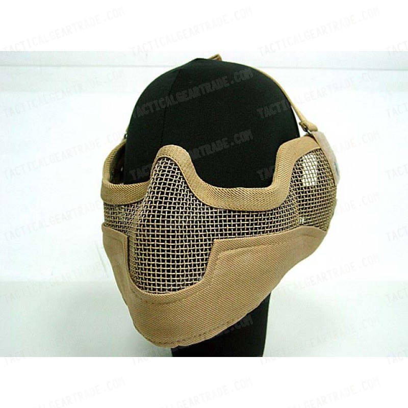 Stalker Type Half Face Metal Mesh Raider Mask Ver. 2 Tan