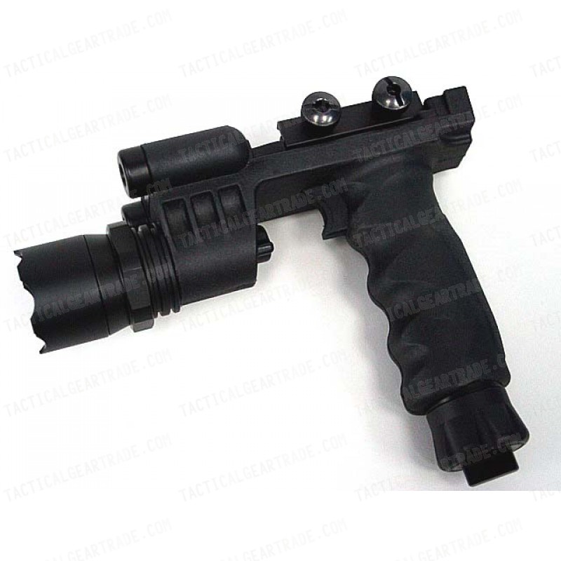 Tactical LED Weapon Light Foregrip Flashlight with Green Laser