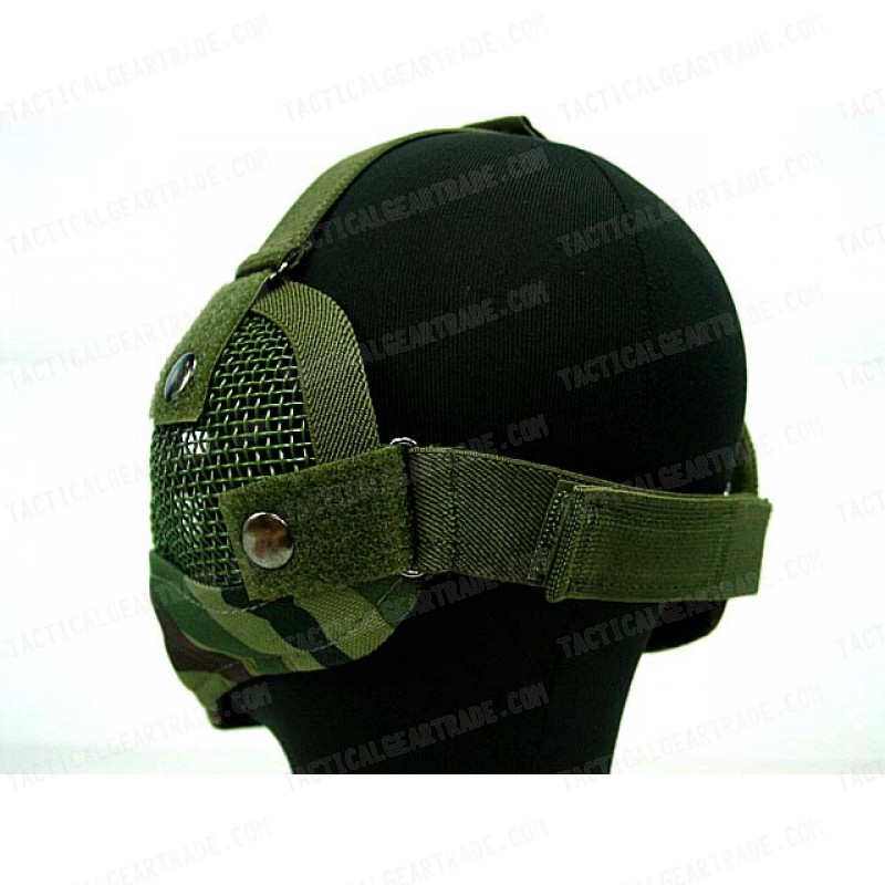 Black Bear Airsoft Stalker BAT Raider Mesh Mask Woodland Camo