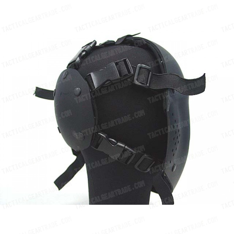 Full Face Hockey Type Airsoft Mesh Goggle Mask Black