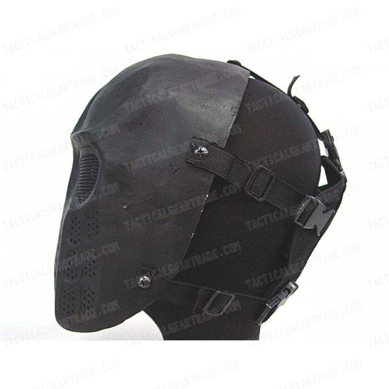 Full Face Ghost Recon Airsoft Mesh Goggle Mask Black