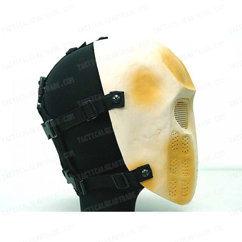 Full Face Ghost Recon Airsoft Mesh Goggle Mask Tan