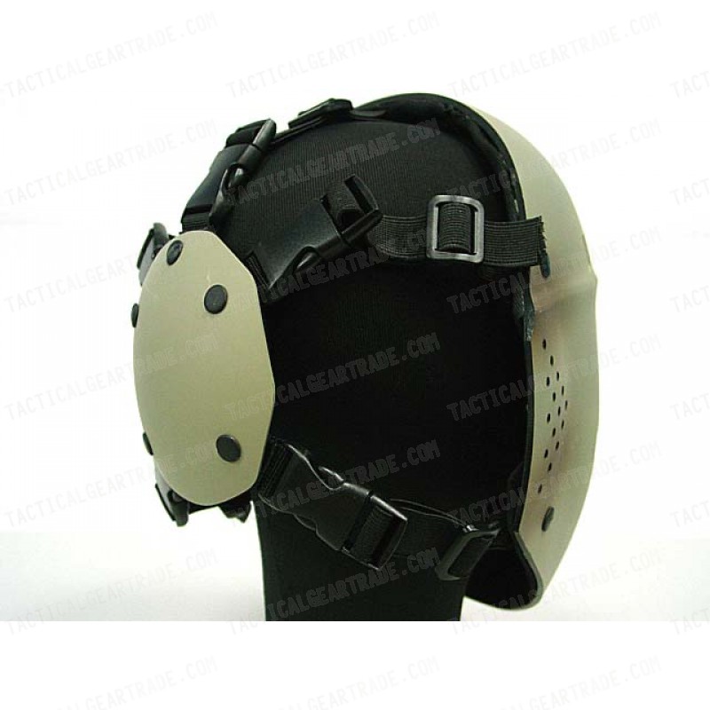 Full Face Hockey Type Airsoft Mesh Goggle Mask Tan