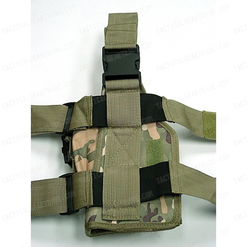 Univeral Drop Leg Large Pistol Frame Holster Multi Camo