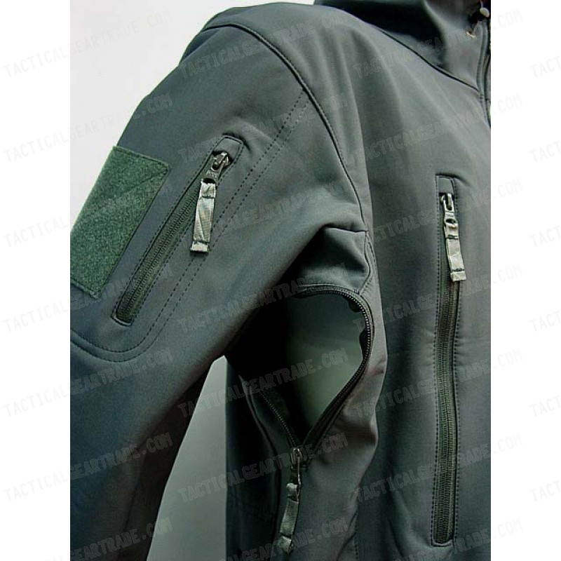 Stealth Hoodie Shark Skin Soft Shell Waterproof Jacket Gray